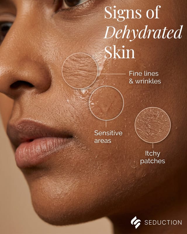 Dry skin and dehydrated skin
